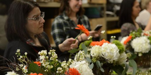Sips and Centerpieces at Aberdeen's Wedding Florists