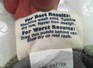 Do Not Remove the Care Labels In Your Clothing.  Here’s Why: