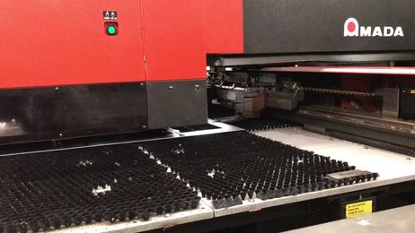 The Punch Press working hard on incubator parts. TGIF!