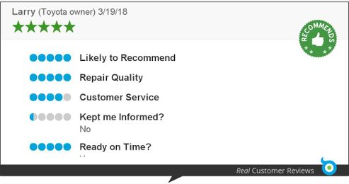 Read more trusted testimonials from Arrowhead Auto Body customers.