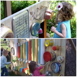 Wonderful DIY Outdoor Music Wall / Station For Kids