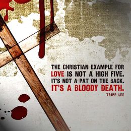 The Christian example for love is not a high five...