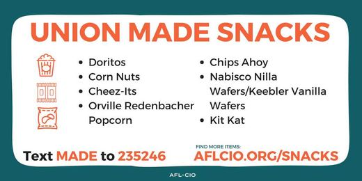 Your Union-Made Snack Guide!