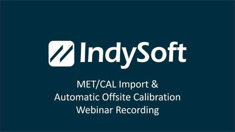 MET/CAL Import and Automatic Offsite Calibration Webinar Recording