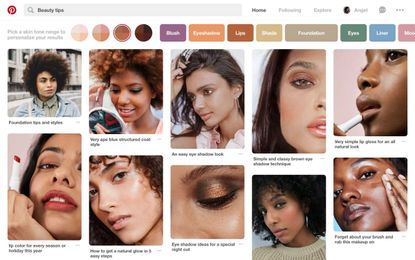 Pinterest can now filter beauty tips results by skin tone