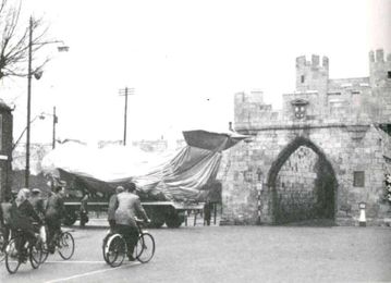 What's this mysterious object passing Walmgate Bar?