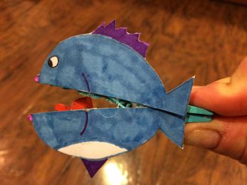 It’s a fish-eat-fish world! Clothespin craft instructions here!