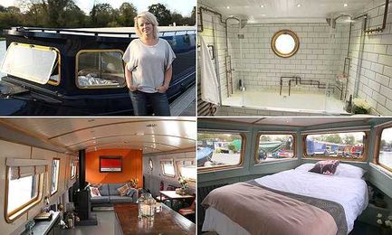 Woman who couldn't afford to get on property ladder builds a houseboat