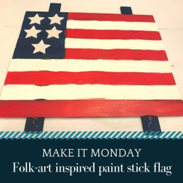 Memorial Day Craft: How to Make a Paint Stick Flag