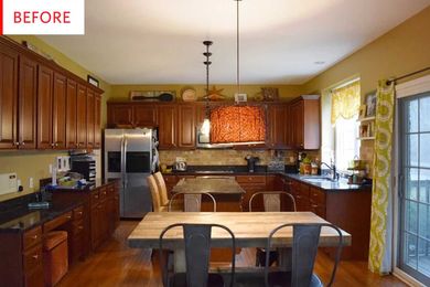 Before and After: A Six-Week Solution to A Very Dark Kitchen
