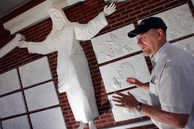 A Baptist church took down a statue of Jesus because it was too Catholic