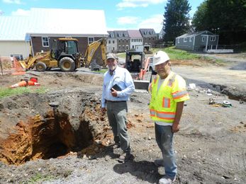 Old handmade cistern discovered during construction project