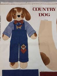 Cranston Country Dog ~ Sew It Yourself Dog Doll ~ Fabric with Instructions