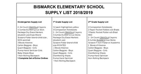 Supply List-Student 18 19