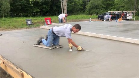 How to use concrete knee board sliders