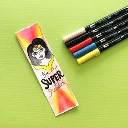 Make your own Superhero Bookmark!