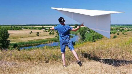 How to Make a Giant 122 Inch Flying Paper Airplane