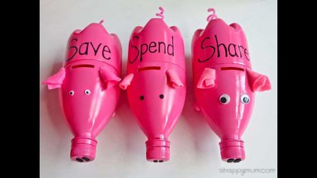 How to Make Piggy Banks from Recycled Water Bottles