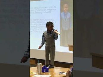 He may be just 4-years-old, but Caleb is the cutest little keynote speaker