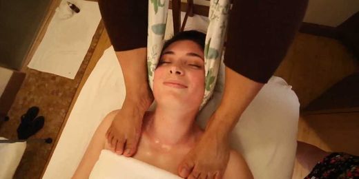 Massage therapists use their feet for this spa treatment