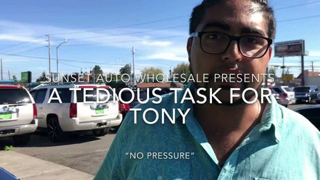 A tedious task for Tony. Putting on a $650 trim piece.