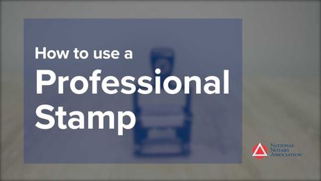 How To Use A Professional Stamp