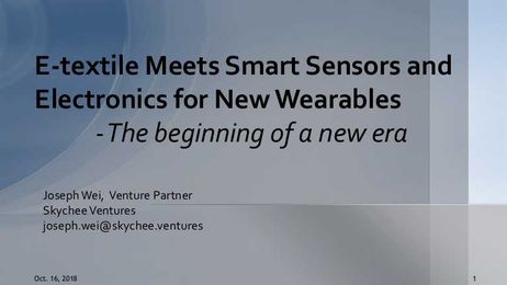 E textile meets smart sensors and electronics for wearables 