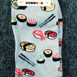3/$25 Sushi Roll Socks NWT Fun!