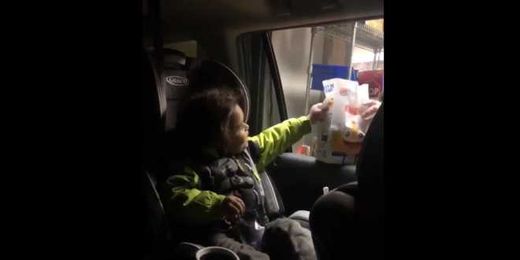This 4-year-old is probably better at using a drive-thru than you are …