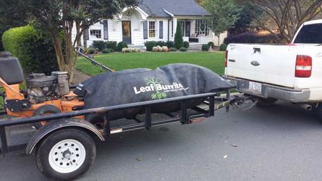 Landscapers can reduce plastic bag usage with the Leaf Burrito