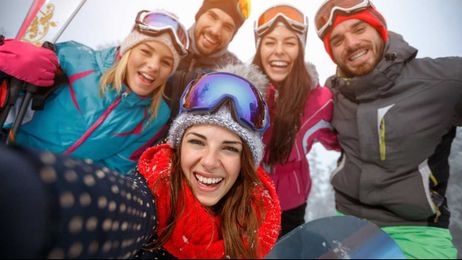 Time to eat, drink, and ski!