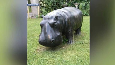 Someone stole a giant bronze hippo, and the owners want it back