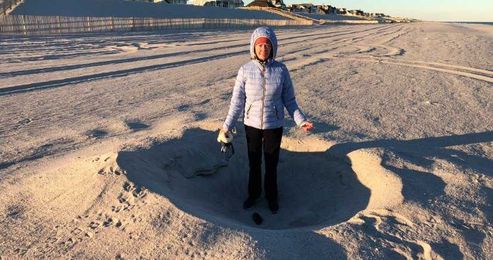 Two New Jersey women may have found a meteorite while walking on the beach