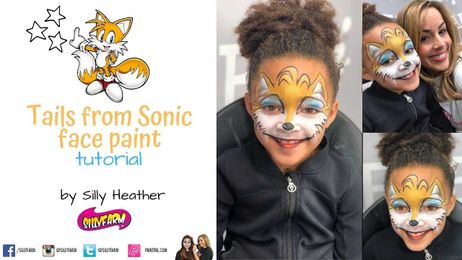 How to Paint Tails From Sonic Face Painting Video