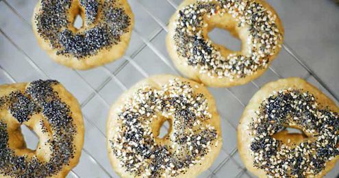 Homemade Einkorn Bagels with Your Favorite Toppings