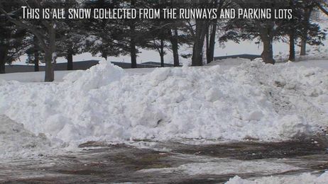 What happens to all the snow at the Des Moines Airport?
