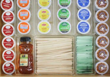 Create a morning sanctuary with a well-ordered coffee station