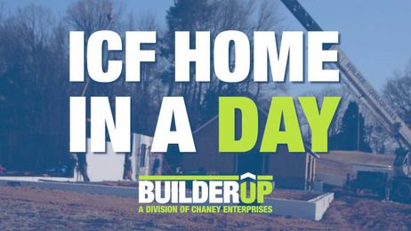 Concrete Home Built in a Day with ICF (Insulated Concrete Forms)