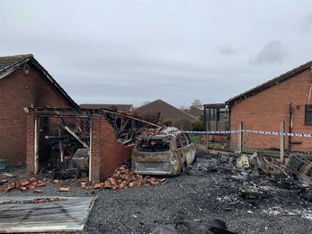 which sent cylinder parts flying 125 metres