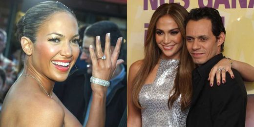 Comparing All of Jennifer Lopez's Engagement Rings 
