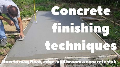 How to Mag Float, Edge, and Broom a concrete slab