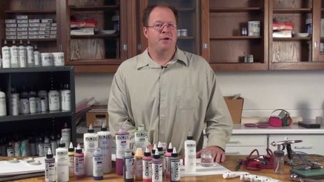 Spraying Acrylic Paints