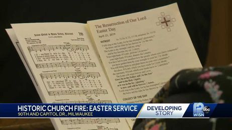 Congregation holds first Easter service after devastating church fire