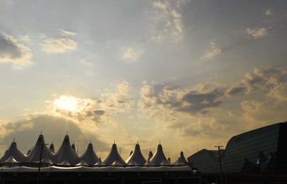 Why is it bumpy flying in and out of Denver International Airport?