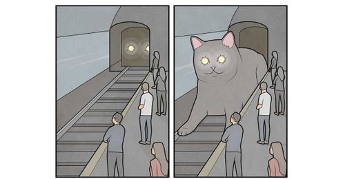 Anton Gudim’s comics play with perspective to make you question reality