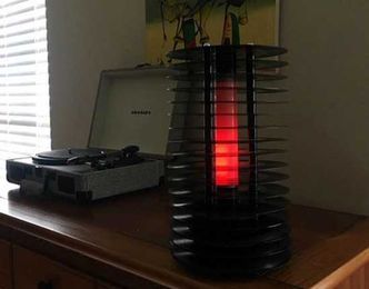 A Fun Way To Repurpose Vinyl Records: Use Them To Make Your Own Color-Changing Bluetooth Speaker Lamp... A DIY Glow Lamp!