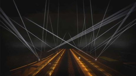 Artist will create "bridge of light" over U.S.-Mexico border