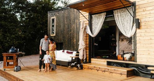 How One Family of Three Lives Comfortably in a 300-Square-Foot Home