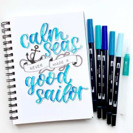 Nautical Under The Sea Lettering Tutorial