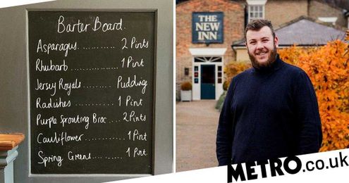 Pub lets you swap homegrown vegetables for pints or puddings